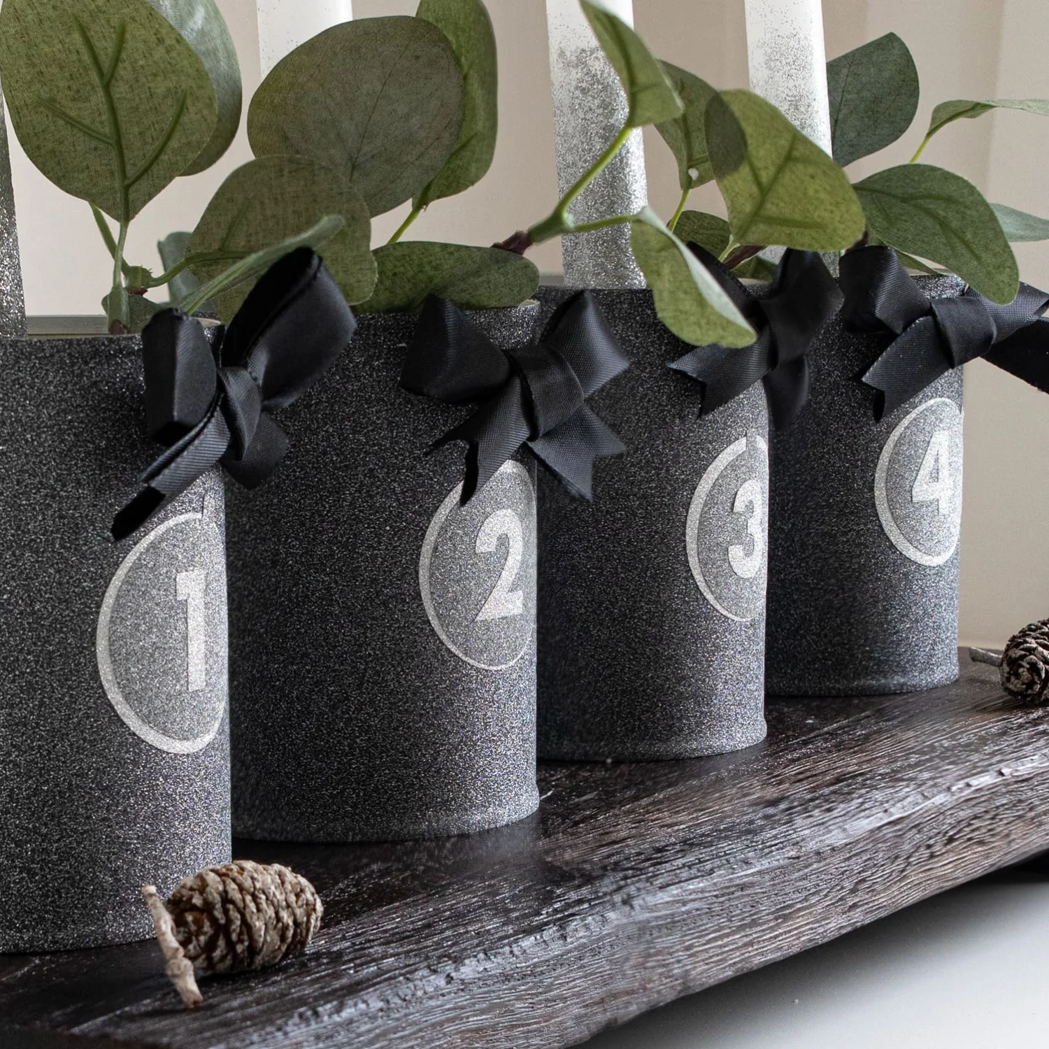 Dekorfolie 341-8011  Glitter sølv 67,5cm x 2m