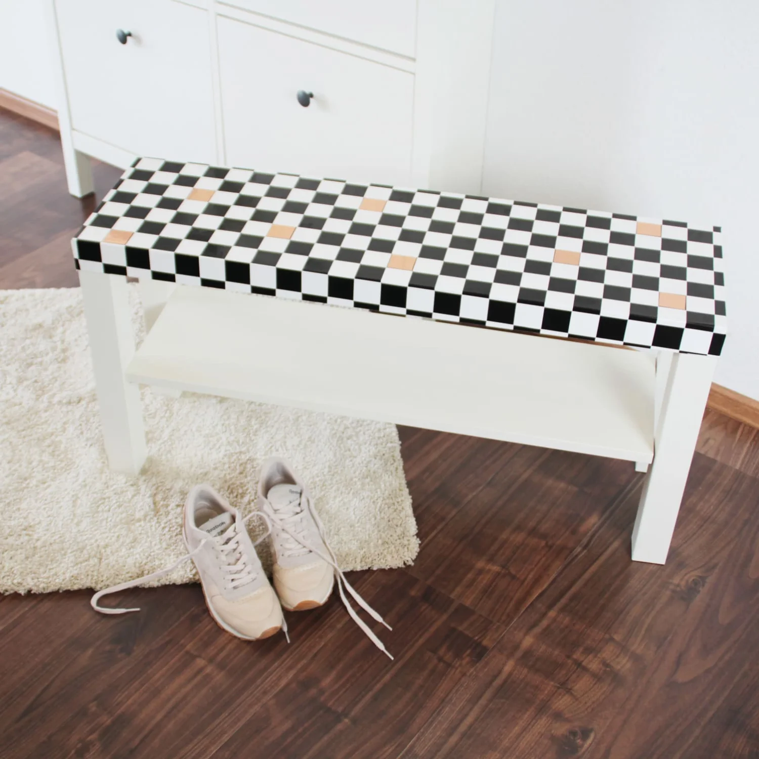 Dekorfolie 346-0356  Sjakkmønster 45cm x 2m