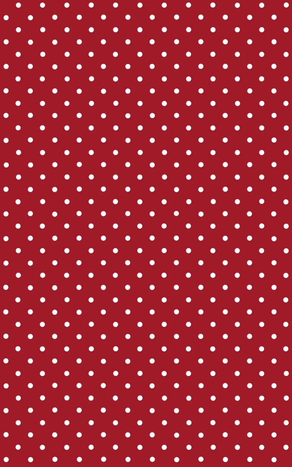 Dekorfolie 346-0627  Rød hvite prikker 45cm x 2m