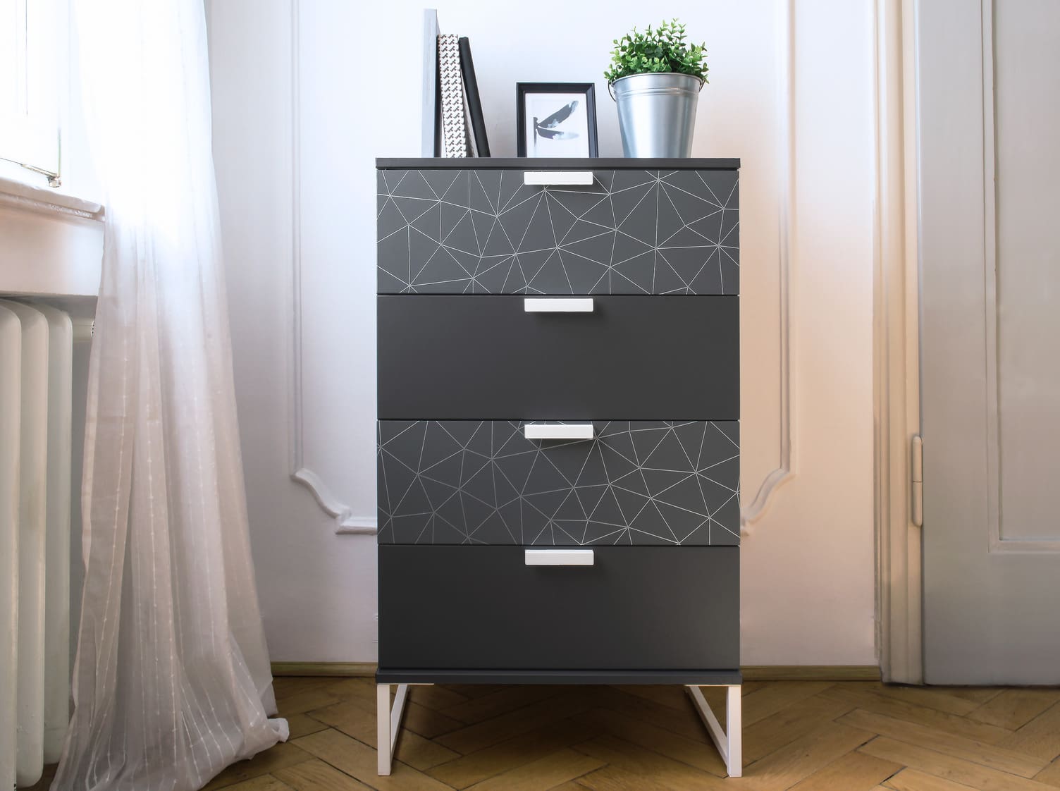 Dekorfolie 346-8186  TICO SØLV 346-8186 67,5cm x 2m