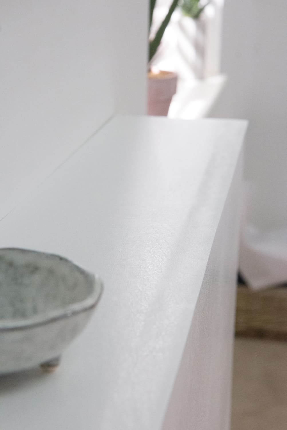 Dekorfolie 346-8109  Lær hvit 67,5cm x 2m