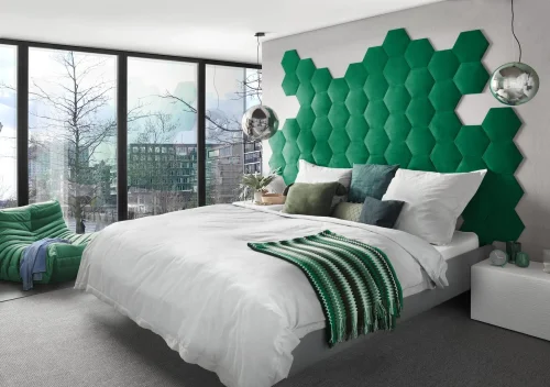 Luxury Textile Velvet Hexagon Beige 20550201*