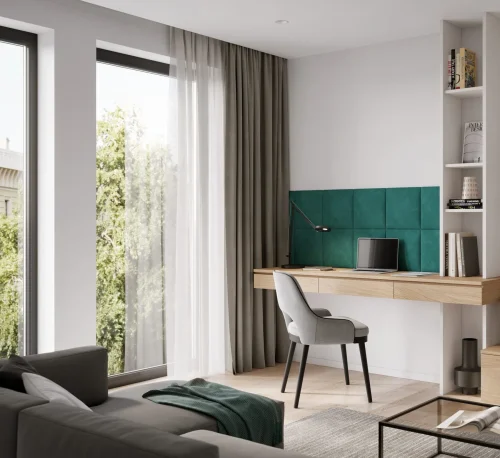 Luxury Textile Velvet Square Green 20550103*