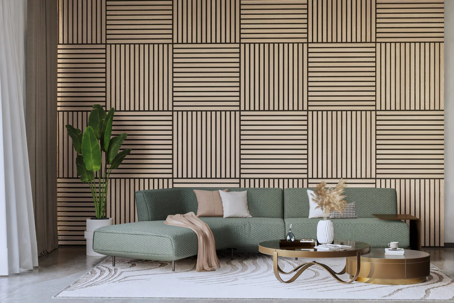 Akustikk-spiler Naturlig Eik 22780060 (6 plater)